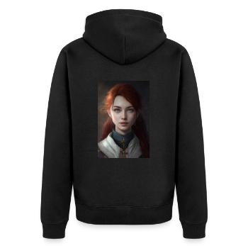 Anime Girl Anime Girl Waifu Otaku Beautiful - Veste à capuche bio Premium Unisexe - noir - Dos - Nico (187cm)