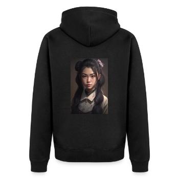 Anime Girl Anime Girl Waifu Otaku Beautiful - Veste à capuche bio Premium Unisexe - noir - Dos - Nico (187cm)