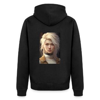 Anime Girl Anime Girl Waifu Otaku Beautiful - Veste à capuche bio Premium Unisexe - noir - Dos - Nico (187cm)
