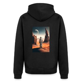 Astronaute Paysage désertique Espace Lunaire - Veste à capuche bio Premium Unisexe - noir - Dos - Nico (187cm)