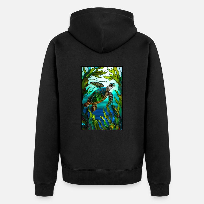 Tortue - Veste à capuche bio Premium Unisexe - noir