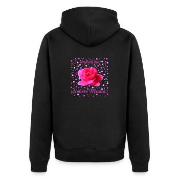 Très chère Maman Rose - Veste à capuche bio Premium Unisexe - noir - Dos - Nico (187cm)