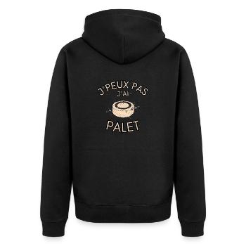 J'Peux pas j'ai Palet - Veste à capuche bio Premium Unisexe - noir - Dos - Nico (187cm)