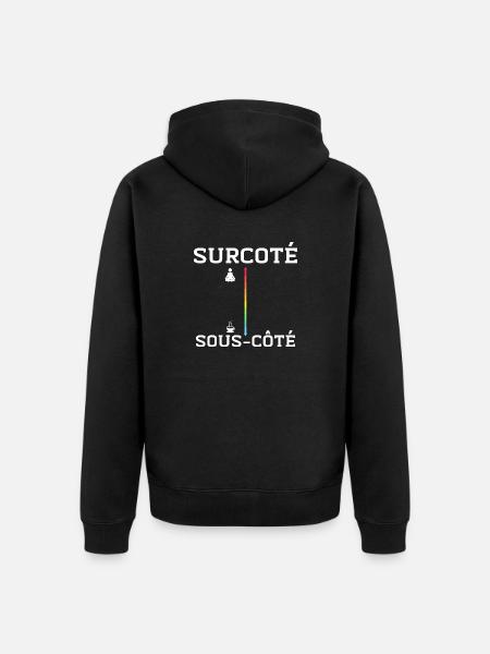 Caféine vs. Méditation - Veste à capuche bio Premium Unisexe - noir