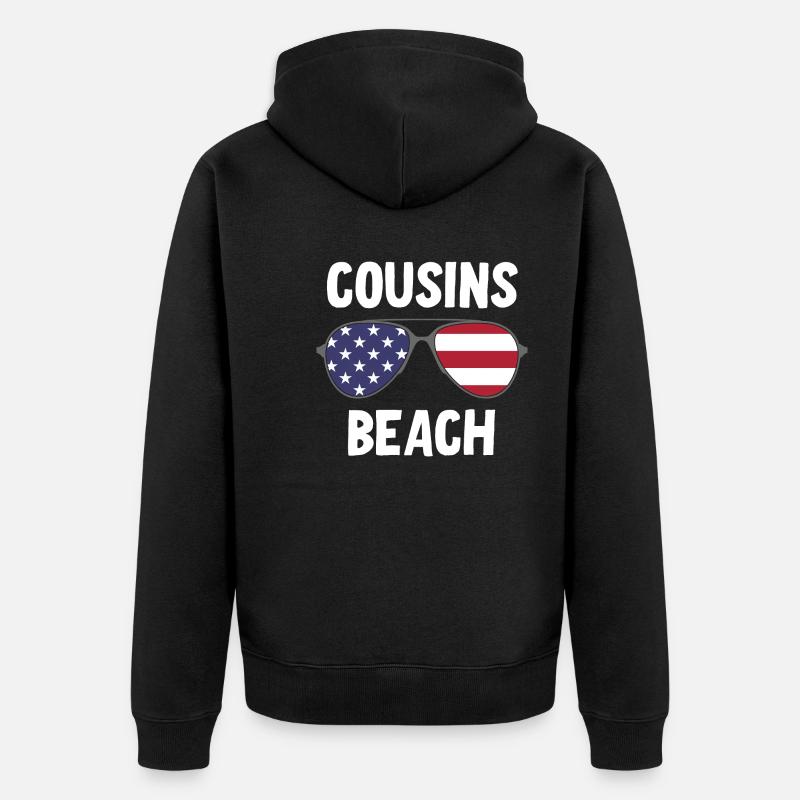 Plage de Cousins - Veste à capuche bio Premium Unisexe - noir