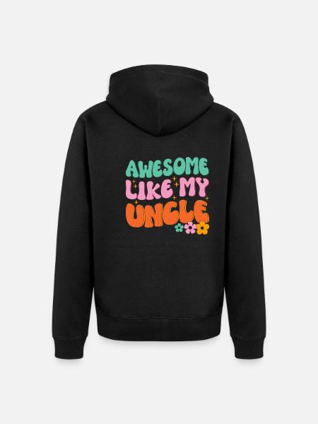 Brilliant as my uncle - Unisex Premium Organic Zip Hoodie - black