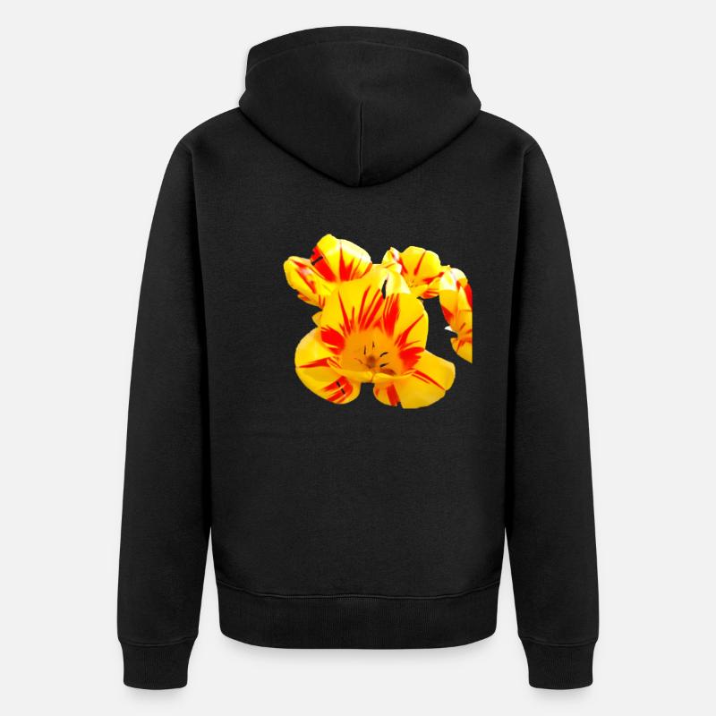 Fleurs,Fleur,Printemps,Fleurs,Tulipes - Veste à capuche bio Premium Unisexe - noir