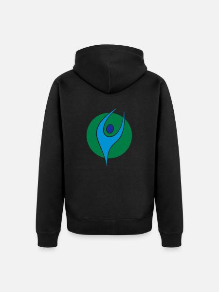 Physio 5 Logo - Unisex Premium Bio Zip Hoodie - Schwarz