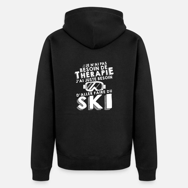 Thérapie - Ski - Veste à capuche bio Premium Unisexe - noir