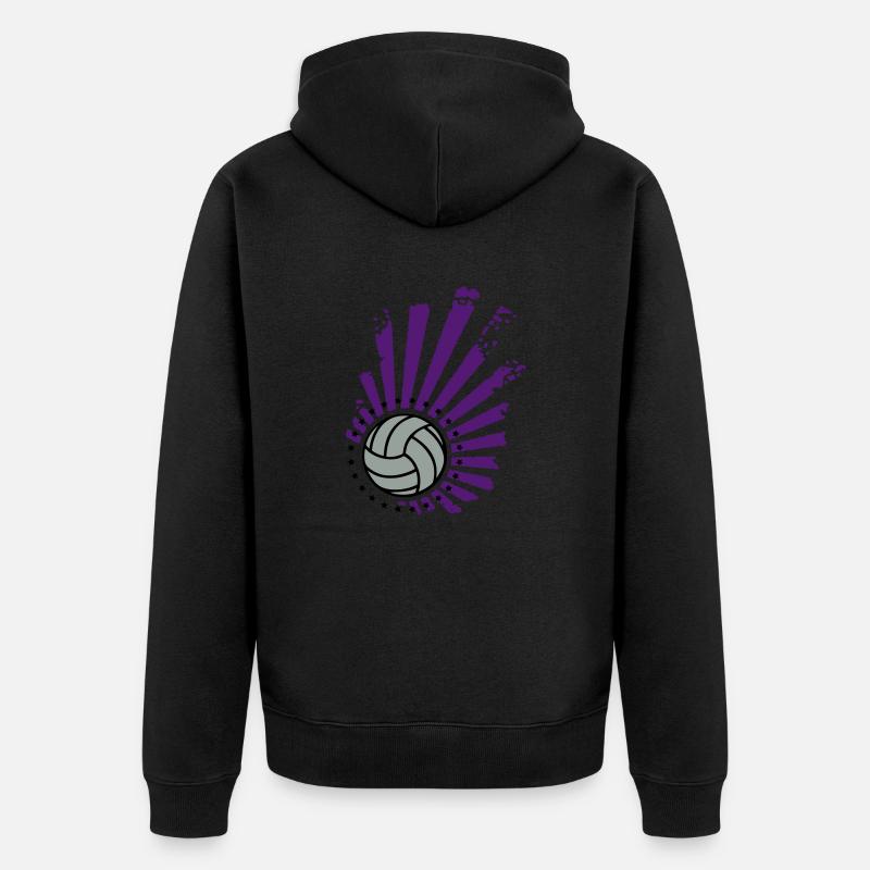 Conception de volleyball (Stars) - Veste à capuche bio Premium Unisexe - noir