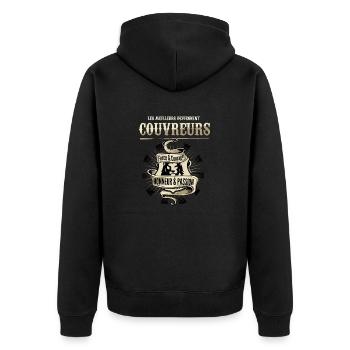 Meilleurs couvreurs - Veste à capuche bio Premium Unisexe - noir - Dos - Nico (187cm)