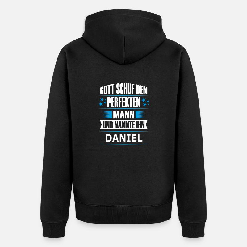 DANIEL - Unisex Premium Bio Zip Hoodie - Schwarz