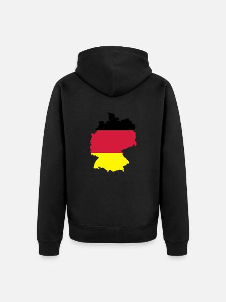 Deutschland - Unisex Premium Organic Zip Hoodie - black