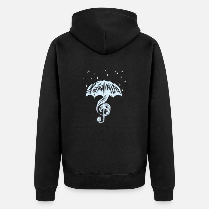 Clef sous la pluie - Veste à capuche bio Premium Unisexe - noir
