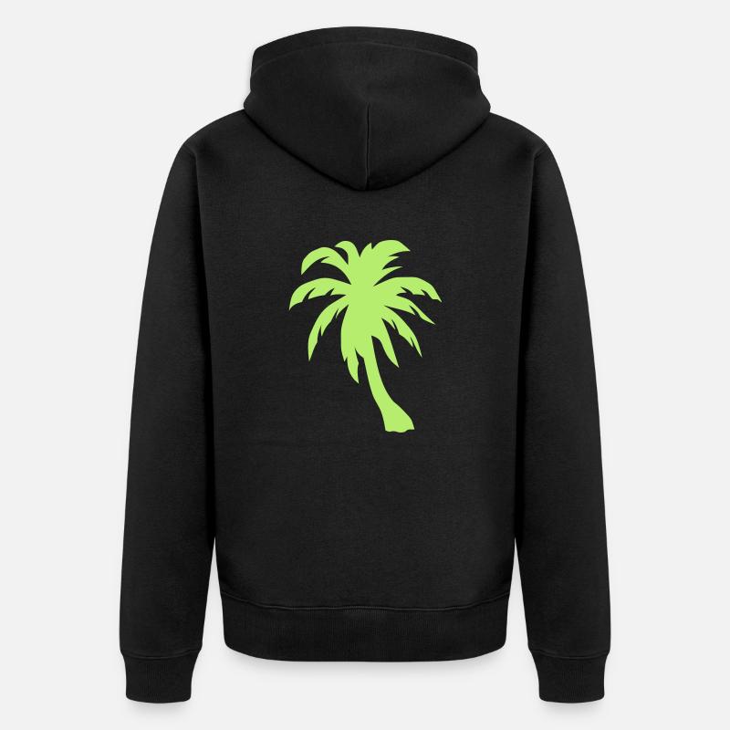 palmier arbre palmiers - Veste à capuche bio Premium Unisexe - noir