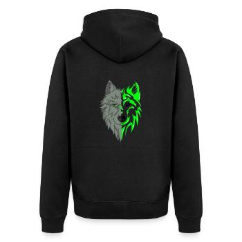 Logo loup - Veste à capuche bio Premium Unisexe - noir - Dos - Nico (187cm)
