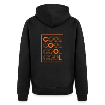 COOL COOL COOL COOL (Orange) - Veste à capuche bio Premium Unisexe - noir - Dos - Nico (187cm)