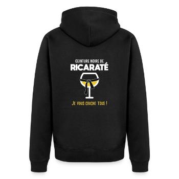 Pastis cadeau drôle humour alcool apéro apéritif - Veste à capuche bio Premium Unisexe - noir - Dos - Nico (187cm)