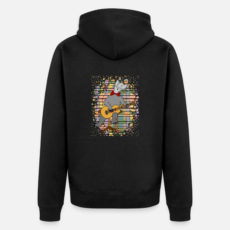 Chat - Veste à capuche bio Premium Unisexe - noir