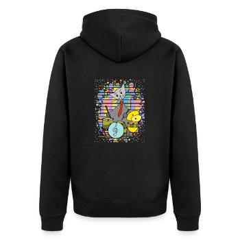 Chat - Veste à capuche bio Premium Unisexe - noir - Dos - Nico (187cm)