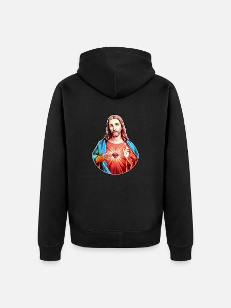 Jesus Christ | Jesus Christ - Unisex Premium Organic Zip Hoodie - black
