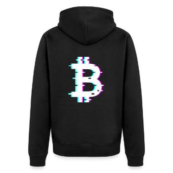 Le Bitcoin - Veste à capuche bio Premium Unisexe - noir - Dos - Nico (187cm)