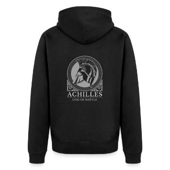 Achille Mythologie grecque Héros de guerre Grec - Veste à capuche bio Premium Unisexe - noir - Dos - Nico (187cm)