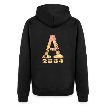 A 2004 Name Year of Birth Gift - Unisex Premium Organic Zip Hoodie - black - Back - Nico (187cm)
