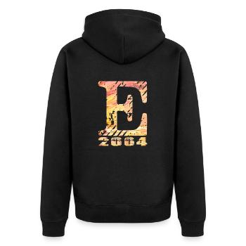 E 2004 Name Year of birth Gift - Unisex Premium Organic Zip Hoodie - black - Back - Nico (187cm)