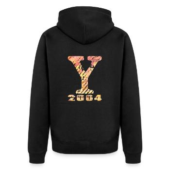 Y 2004 Name Geburtsjahr Geschenk - Unisex Premium Bio Zip Hoodie - Schwarz - Hinten - Nico (187cm)