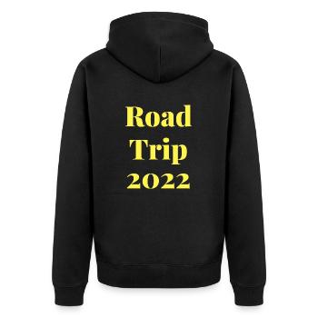 road trip 2022 - Veste à capuche bio Premium Unisexe - noir - Dos - Nico (187cm)