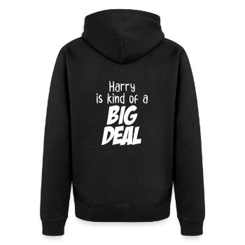 Harry est un peu un gros problème - Veste à capuche bio Premium Unisexe - noir - Dos - Nico (187cm)