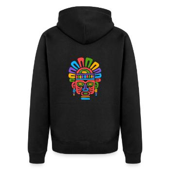 Culture des Incas, des Mayas et des Aztèques - Veste à capuche bio Premium Unisexe - noir - Dos - Nico (187cm)