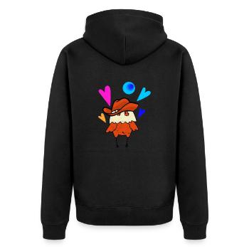 Poulet Cowboy - Veste à capuche bio Premium Unisexe - noir - Dos - Nico (187cm)