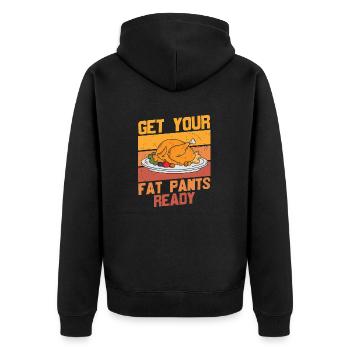 get your fat pants ready - Funny Turkey - Veste à capuche bio Premium Unisexe - noir - Dos - Nico (187cm)