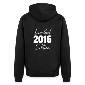 Édition limitée 2016 - Veste à capuche bio Premium Unisexe - noir - Dos - Nico (187cm)