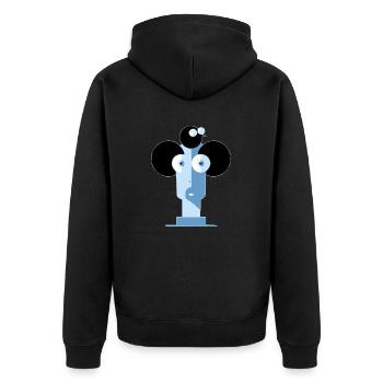 Miss Styli - Unisex Premium Organic Zip Hoodie - black - Back - Nico (187cm)