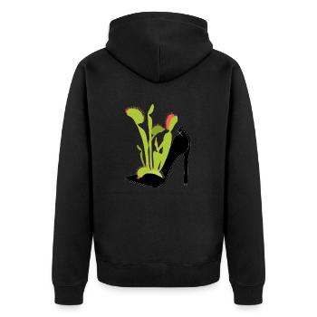 Piège à mouches de Vénus - Veste à capuche bio Premium Unisexe - noir - Dos - Nico (187cm)