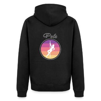 Dancing Dance Music - Unisex Premium Bio Zip Hoodie - Schwarz - Hinten - Nico (187cm)