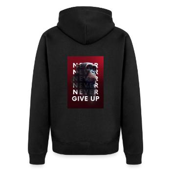 Les singes n’abandonnent jamais - Veste à capuche bio Premium Unisexe - noir - Dos - Nico (187cm)