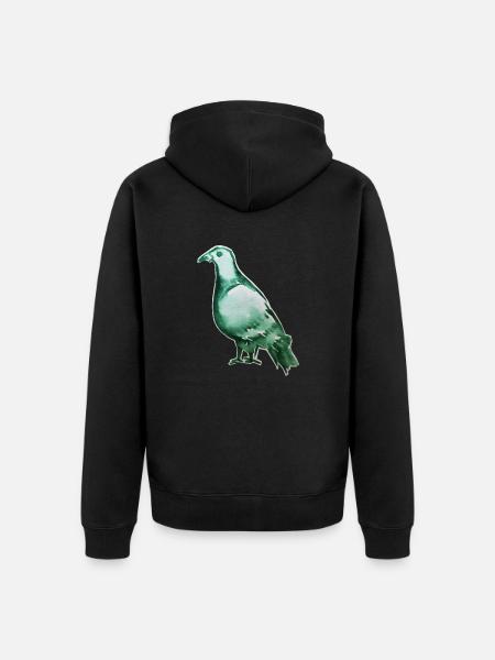stadttaube - Unisex Premium Bio Zip Hoodie - Schwarz