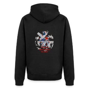 Vétérans, anciens combattant, armistice. - Veste à capuche bio Premium Unisexe - noir - Dos - Nico (187cm)