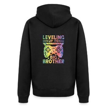 Big Brother Bébé Drôle Promouvoir Jeu Promu - Veste à capuche bio Premium Unisexe - noir - Dos - Nico (187cm)
