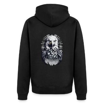 Pygargue à tête blanche - Veste à capuche bio Premium Unisexe - noir - Dos - Nico (187cm)
