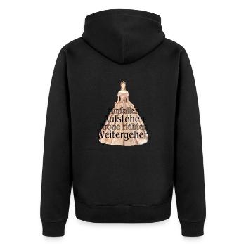 Tombez, relevez-vous, redressez votre couronne, avancez - Veste à capuche bio Premium Unisexe - noir - Dos - Nico (187cm)