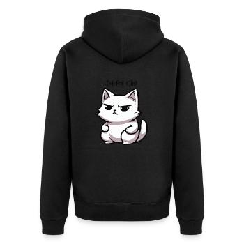 Im The King - Unisex Premium Organic Zip Hoodie - black - Back - Nico (187cm)