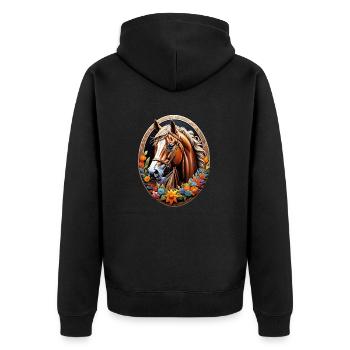 Mon ami - Veste à capuche bio Premium Unisexe - noir - Dos - Nico (187cm)