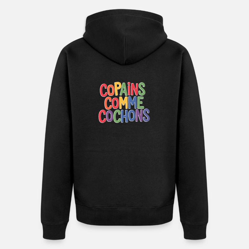 Copains comme cochons - Veste à capuche bio Premium Unisexe - noir