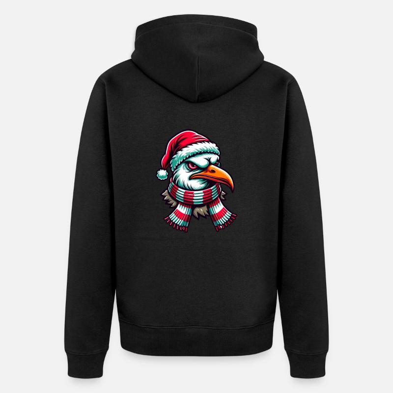 Moin Seagull Noël - Veste à capuche bio Premium Unisexe - noir