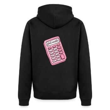 Mathématiques pour filles - Veste à capuche bio Premium Unisexe - noir - Dos - Nico (187cm)